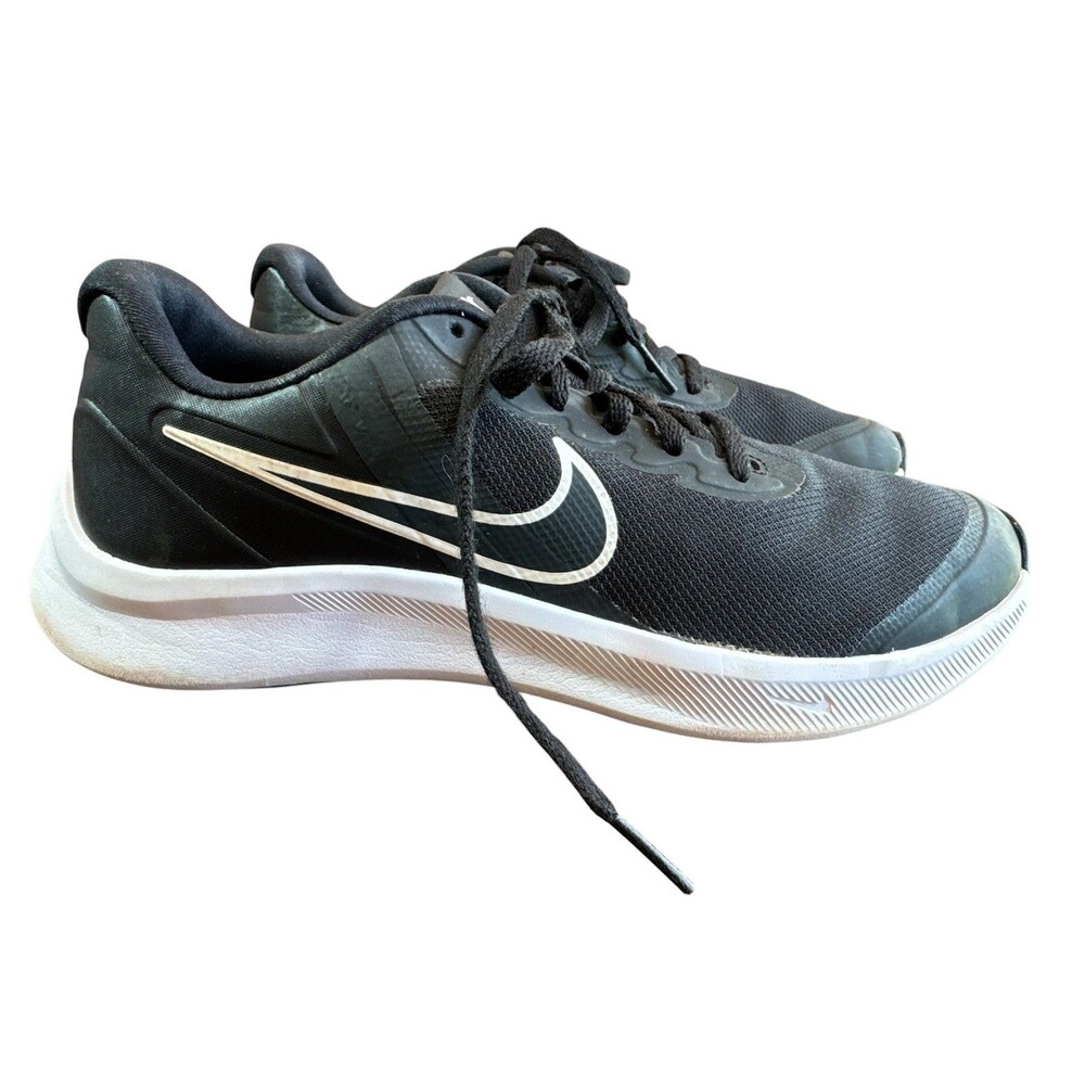 Nike Star Runner Shoes Youth Size 5Y Black White Running Sneakers DA2776-003